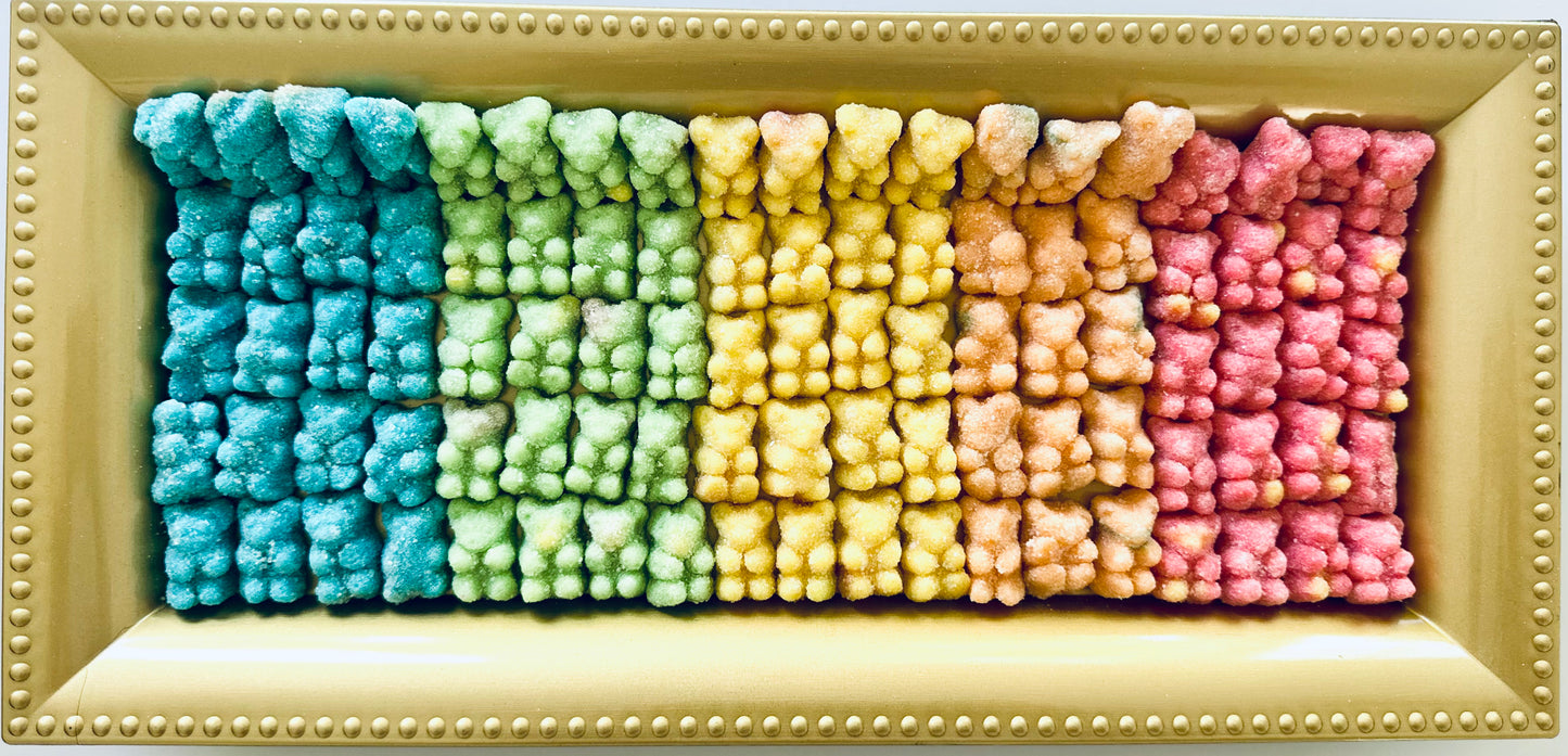 Rainbow Sour Gummy Gold Medium Tray