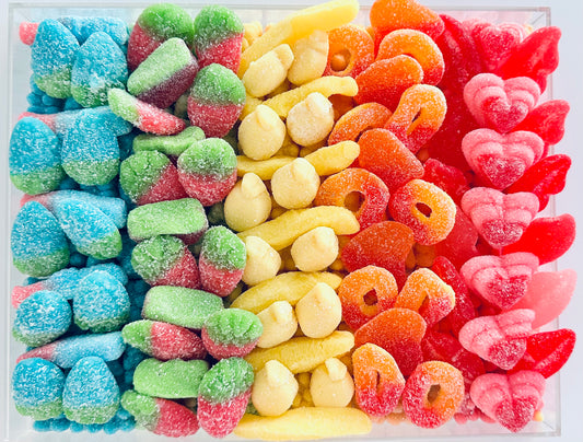 Rainbow Sour Gummy Large Acrylic Tray