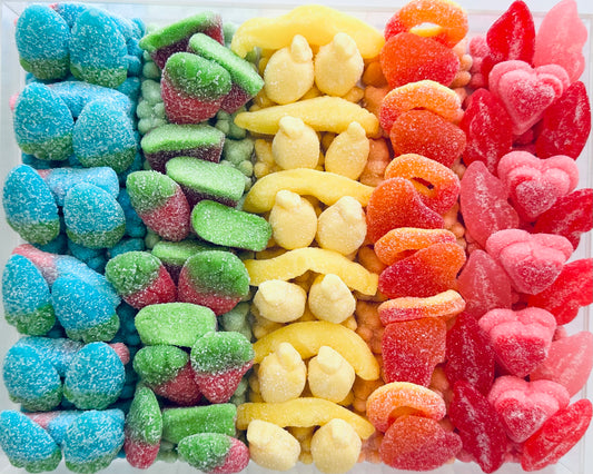 Rainbow Sour Gummy Acrylic Tray