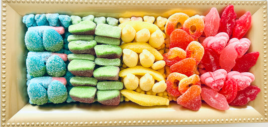 Rainbow Sour Gummy Gold Medium Tray